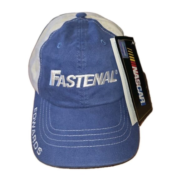 Fastenal NASCAR #99 Carl Edwards Hat NWT VTG Strapback Roush Fenway Racing Blue